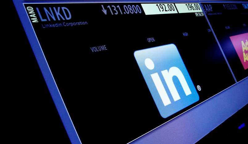 The ticker symbol and trading information for LinkedIn Corp